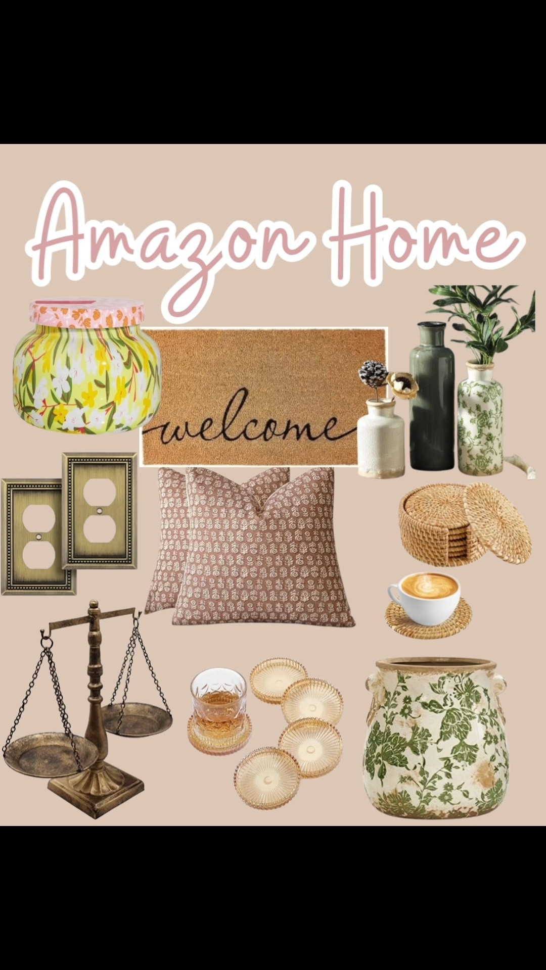 Amazon home decor finds 
Amazon home, home decor, summer home decor, spring home decor, antique home decor, vintage home decor, living room decor, kitchen decor, vases, throw pillows, brass

#LTKHome