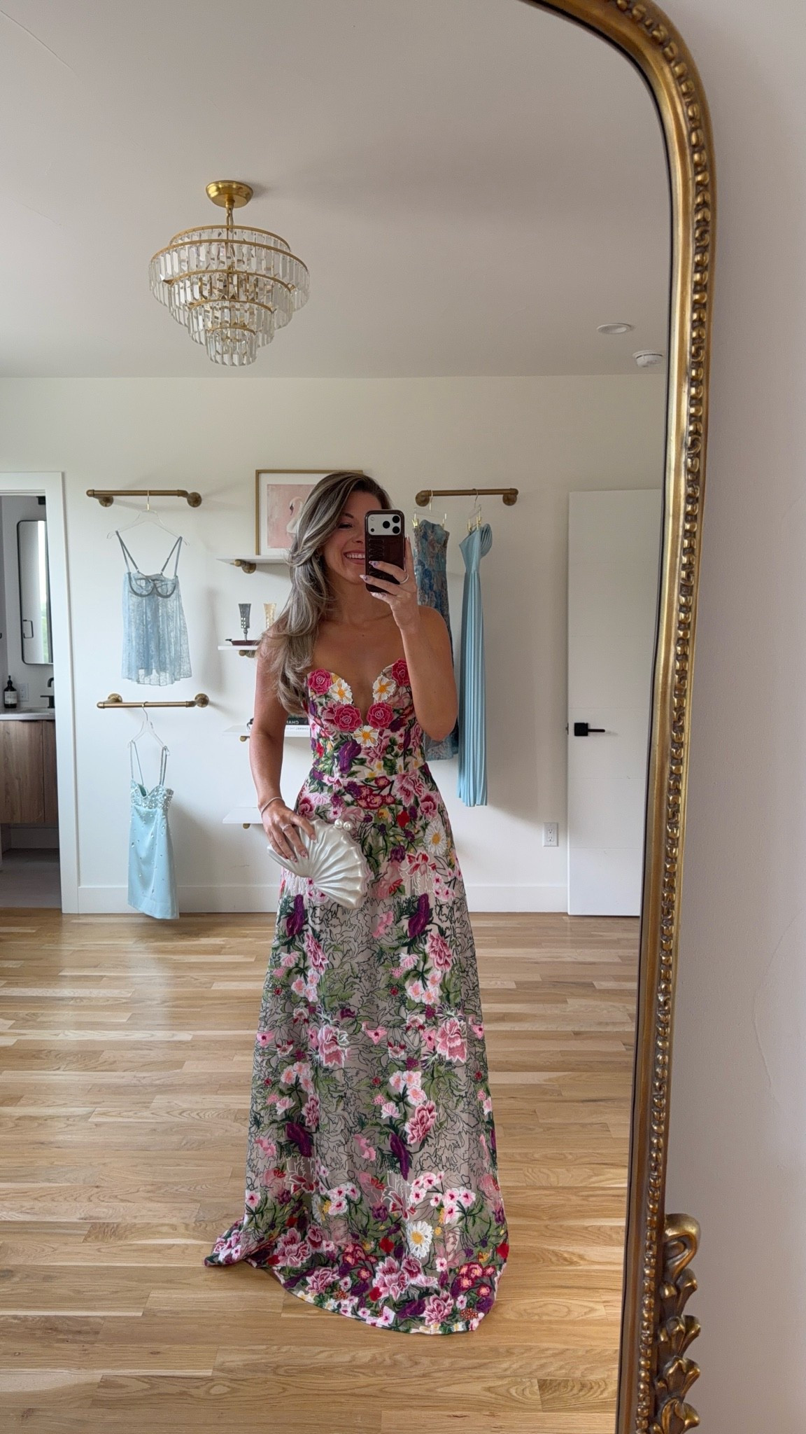 Floral summer wedding guest dresses 💍🌸 

Revolve code: tulip
mac duggal code: emerson10

sizing:
i'm 5'4" and typically wear a small/2
• hutch strapless maxi dress: 0
• pink ruffle shoulder gown: 0

Floral dress
Wedding guest
Formal event
Special occasion
Black tie
Summer dress
Wedding accessories

#LTKootd #LTKSeasonal #LTKWedding