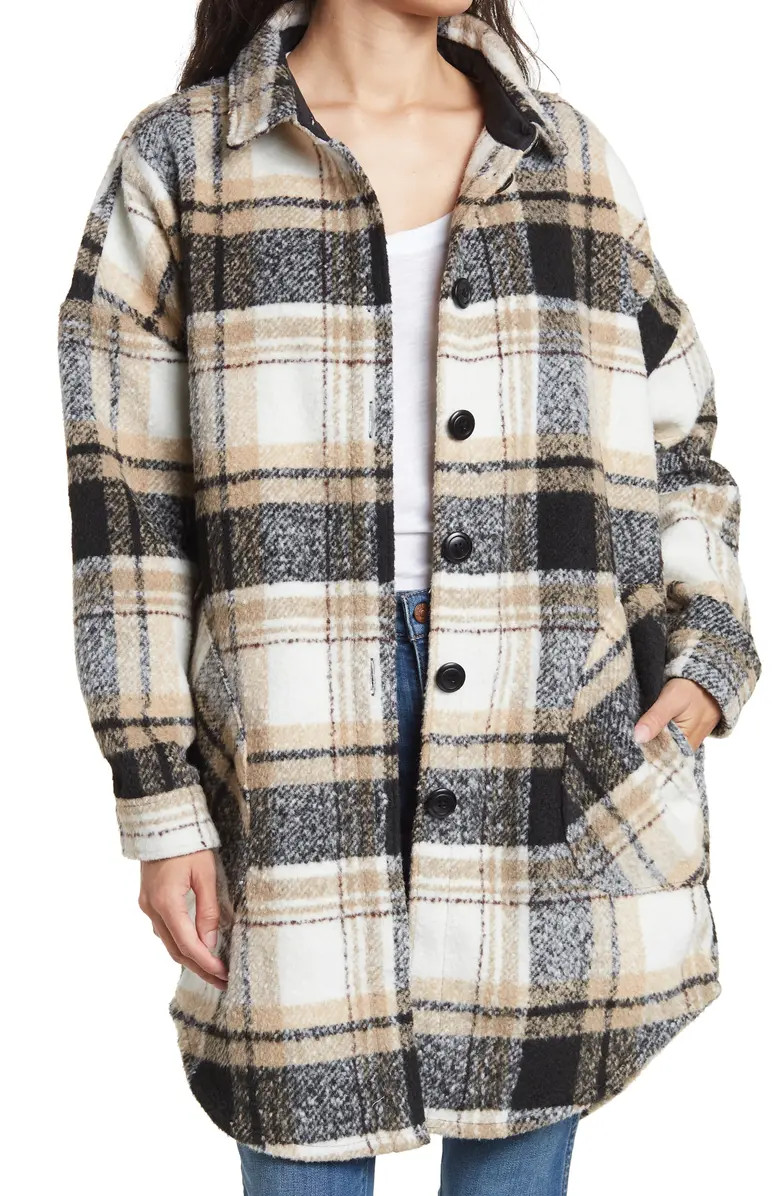 RDI Notch Collar Tail Hem Shirt Jacket | Nordstromrack | Nordstrom Rack