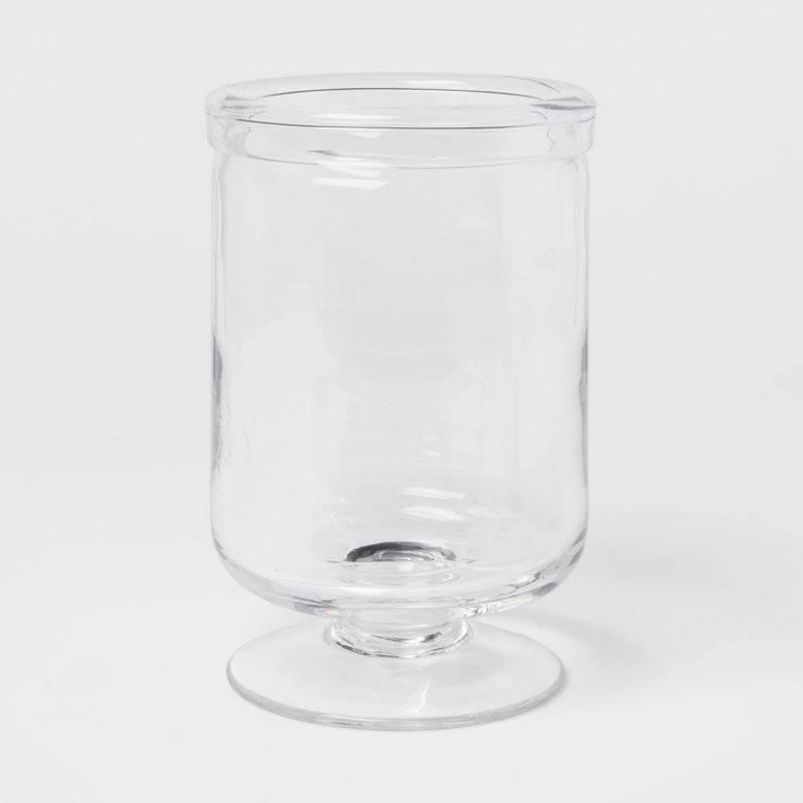 7.5" x 5" Glass Seeded Hurricane Candle Holder Clear - Threshold™ | Target