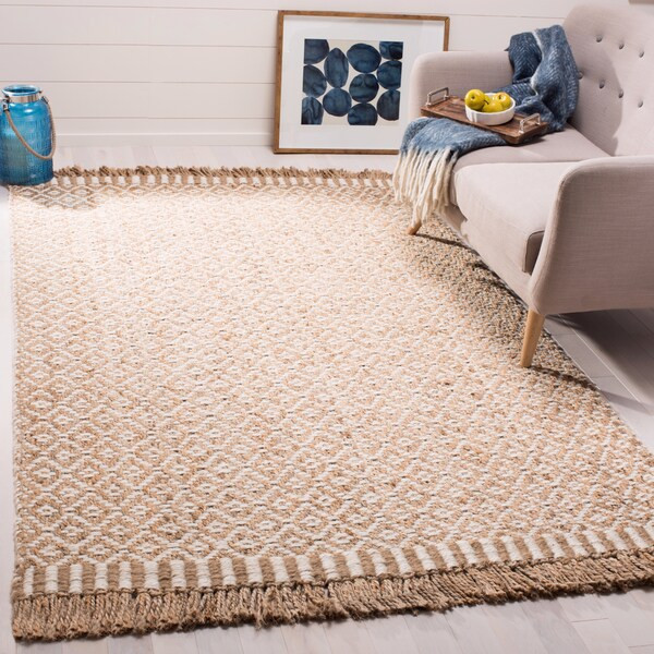 Safavieh Hand-Woven Natural Fiber Natural/ Ivory Jute Rug - 6' x 9' | Bed Bath & Beyond