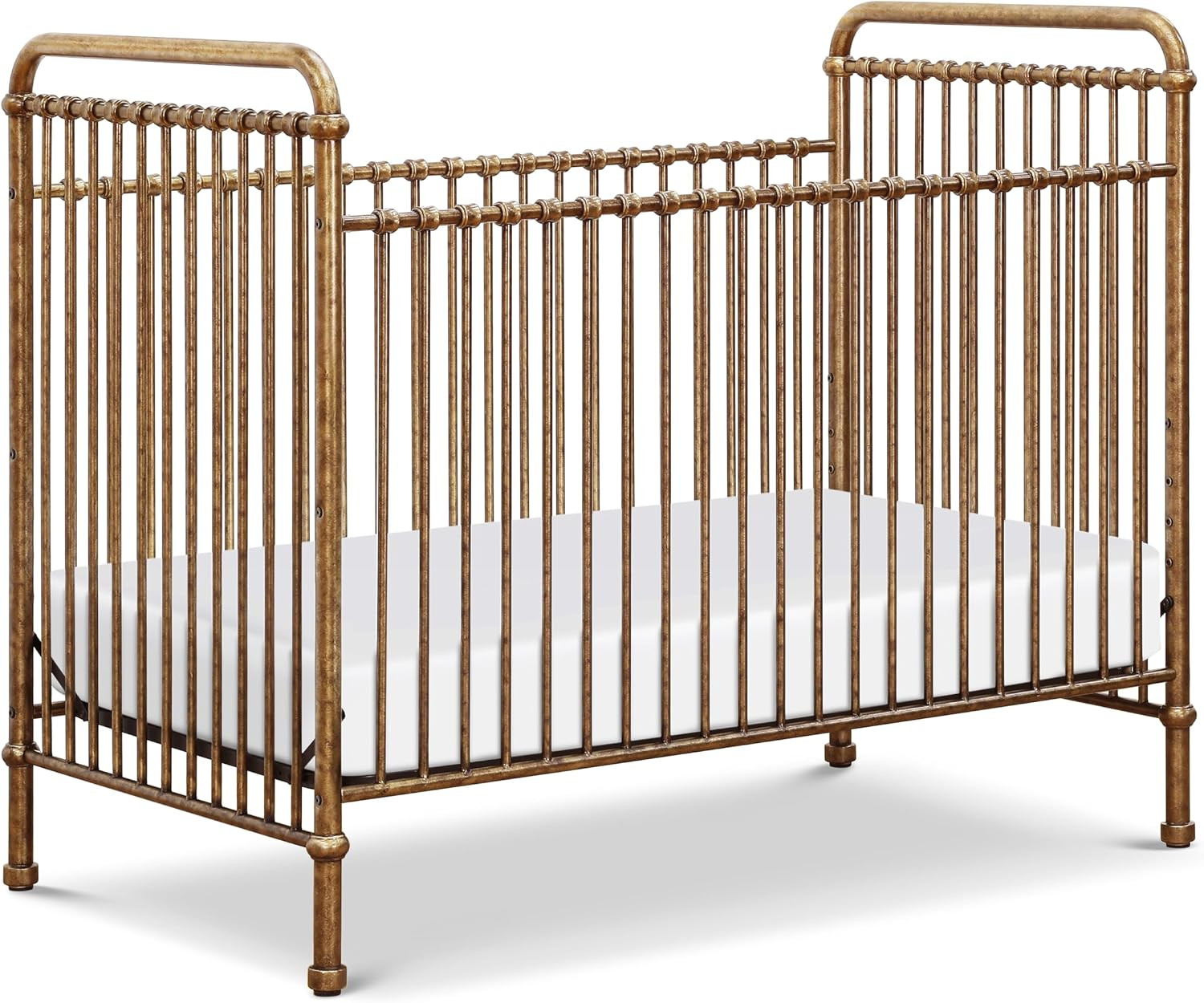 NAMESAKE Abigail 3-in-1 Convertible Baby Crib (Gold) - GREENGUARD Gold Certified - Convertible Crib to Toddler Bed and Daybed - Baby Bed w/ 4 Adjustable Heights - Vintage Baby Crib Convertible | Amazon (US)