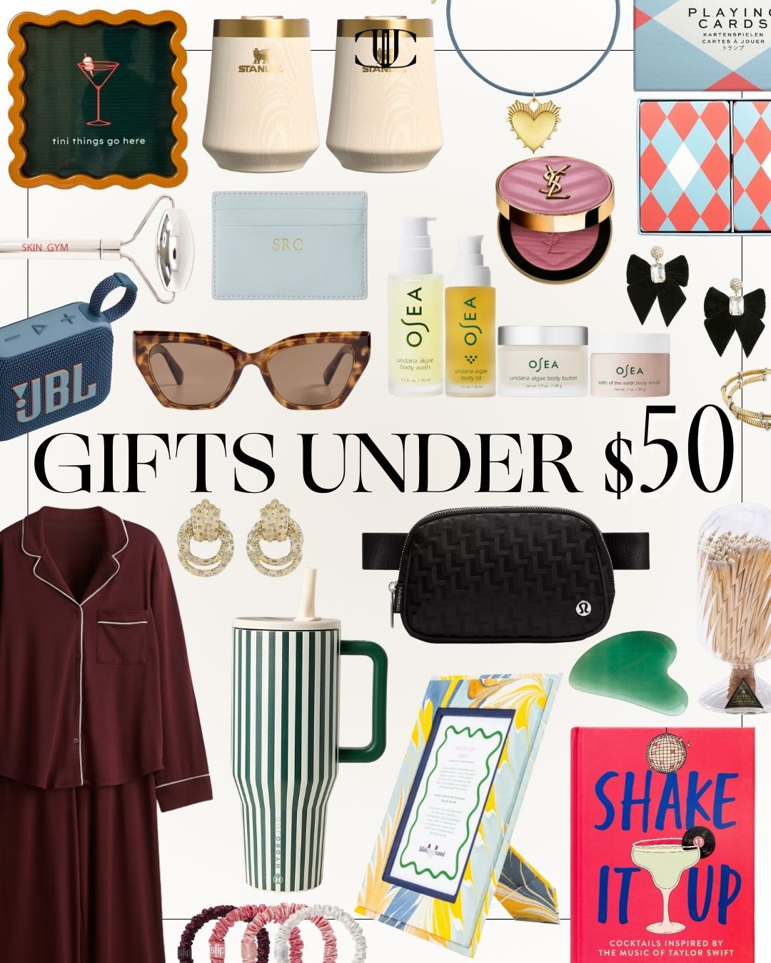 Holiday shopping has officially kicked into full gear — and the deals this weekend are simply too good to pass up. While you're curled up watching Christmas movies, eating leftover turkey, and soaking in every cozy moment, I rounded up the cutest gifts under $50 that make holiday shopping easy.

From beauty favorites and luxe little indulgences to home gems, cozy accessories, and stocking stuffers that look way more expensive than they are — these boards are packed with can’t-miss finds.

Swipe through for budget-friendly gifts for teachers, girlfriends, sisters, hostesses, neighbors, and white-elephant swaps… or treat yourself while you're at it.

Tap to shop & save these for later — your December gifting list just got a LOT easier. 🎁✨
#GiftGuide2025 #GiftsUnder50 #HolidayDeals #HolidayGiftIdeas #StockingStuffers #BudgetFriendlyGifts #GiftIdeasForHer #HostessGifts #BestHolidayGifts #HolidayShopping #ChristmasGiftGuide #CyberWeek #BlackFridayFinds #jcathell

#LTKCyberWeek #LTKHoliday #LTKGiftGuide
