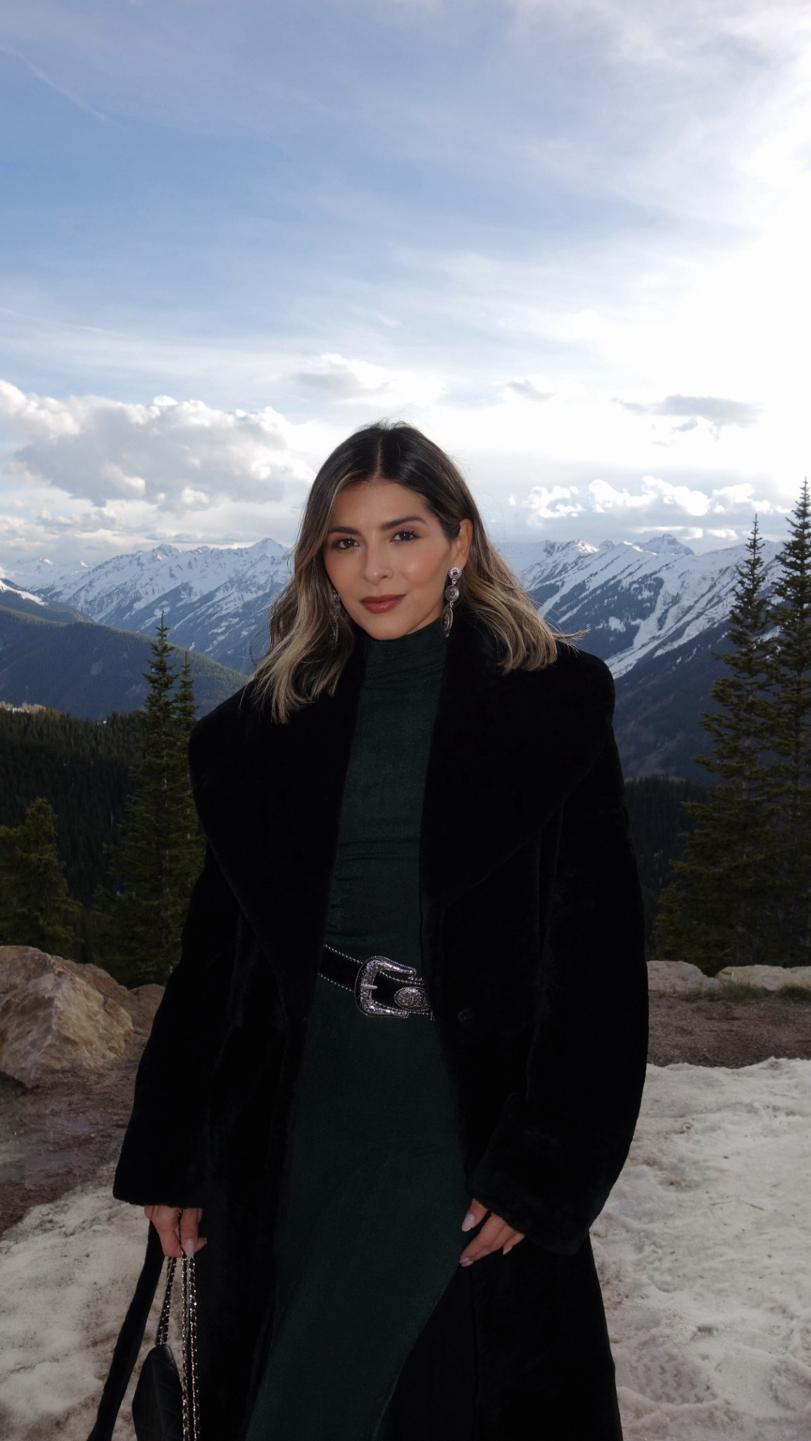 I wore this look to a Wedding in Aspen. The dress code was Western Glamour 