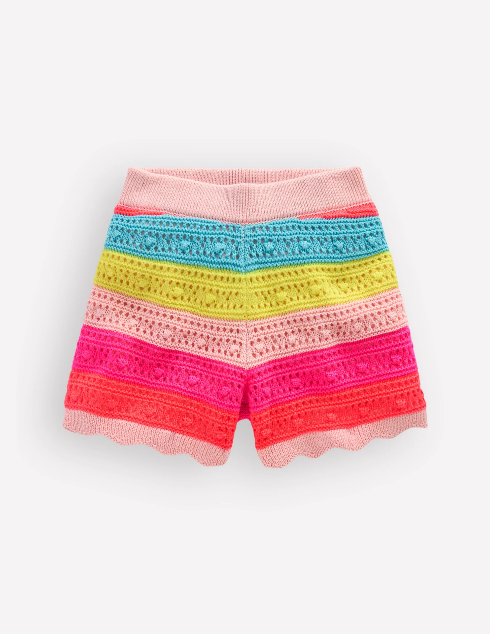 Knitted Shorts-Neon Multi Stripe | Boden (US)