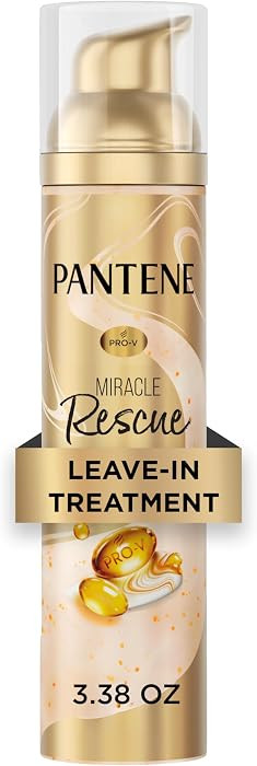 Pantene Miracle Rescue Leave-In Treatment with Pro-V Pearls, Instant Damage Repair, 3.38 oz | Amazon (US)