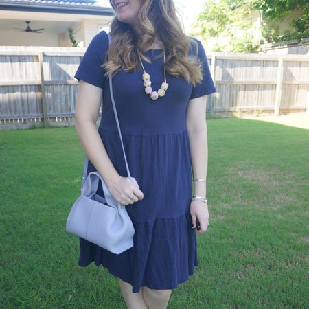 Back to beach free life with this Kmart navy tiered dress and my little lilac Polene Numero neuf mini bag 💙💜

#LTKitbag #LTKaustralia