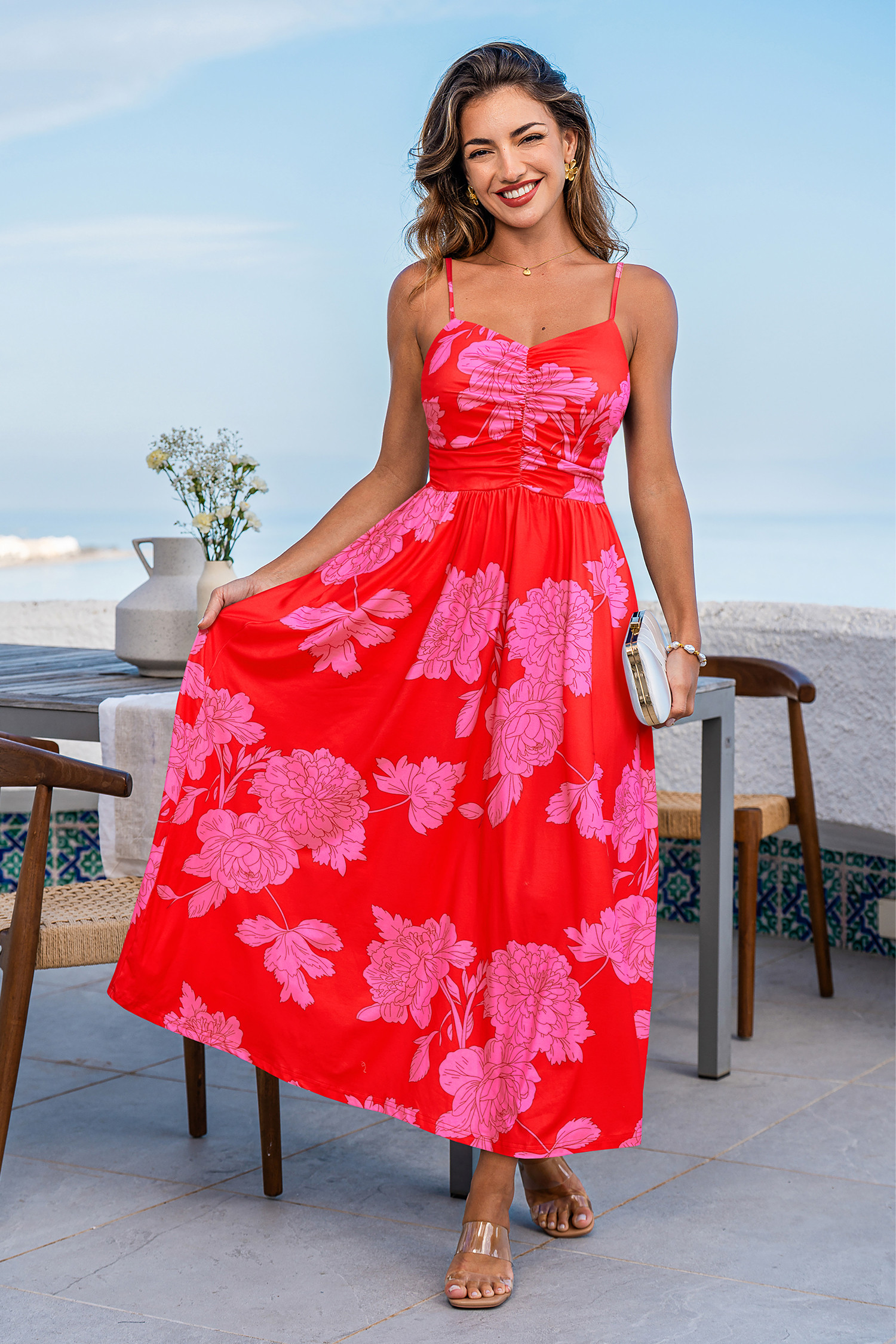 Soft Side Floral Maxi Dress | Cupshe US