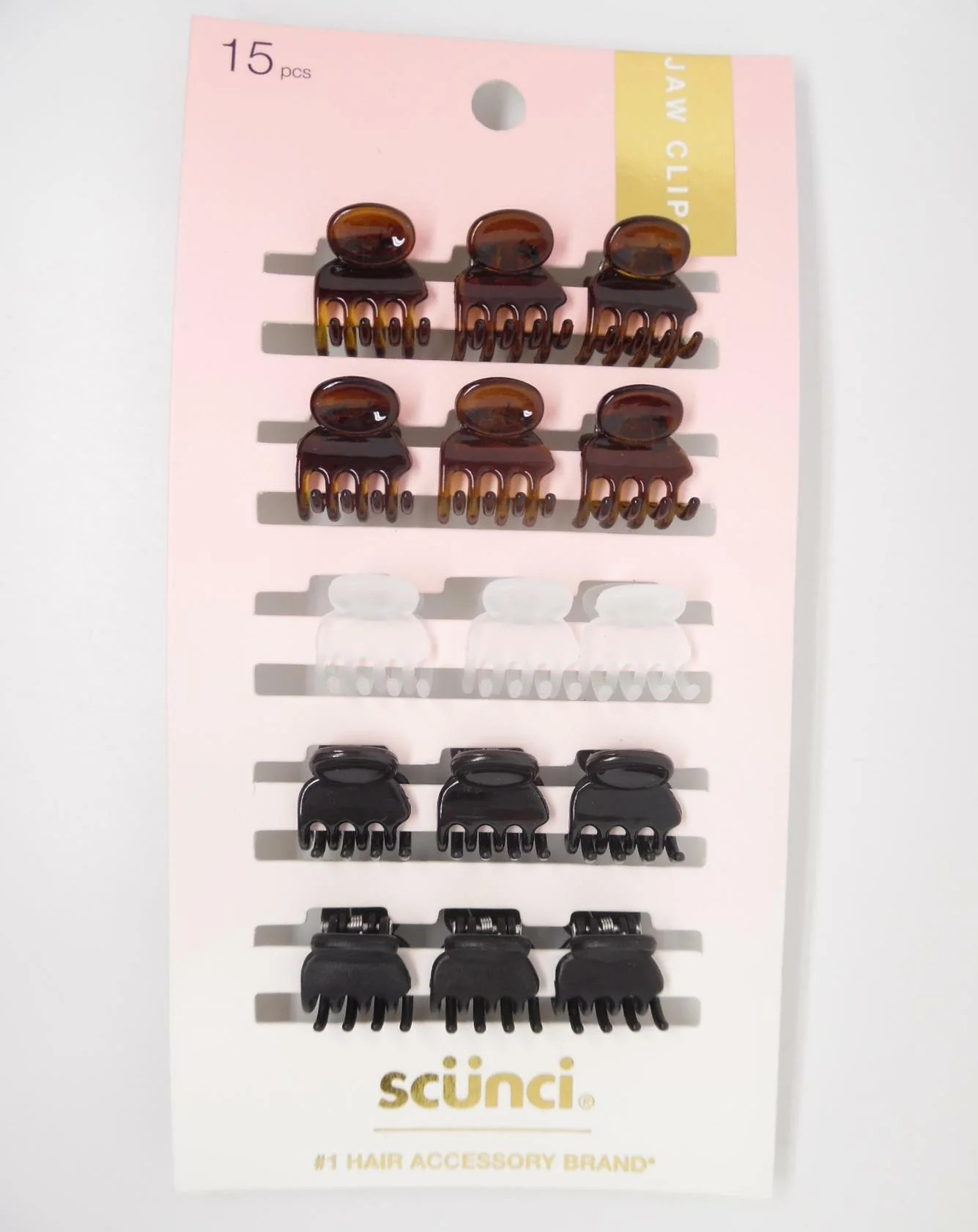 Scunci Hair Accessories Mini Jaw Clips - Assorted - 15pcs | Walmart (US)