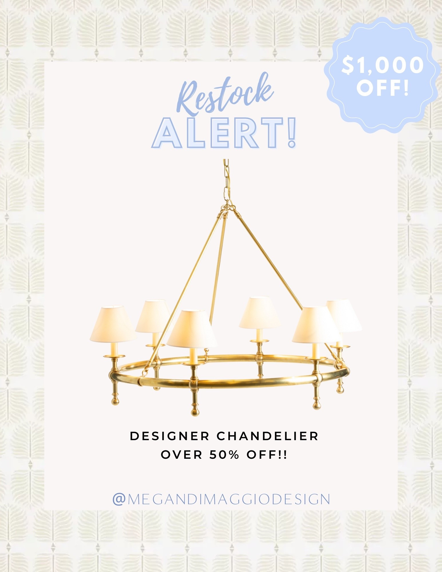 Wow!! Our brass ring designer chandelier is back online for OVER 50% OFF which saves you $1,000 🙌🏻🤩 Limited quantities and always goes fast!! We love ours!!

#LTKSaleAlert #LTKHome