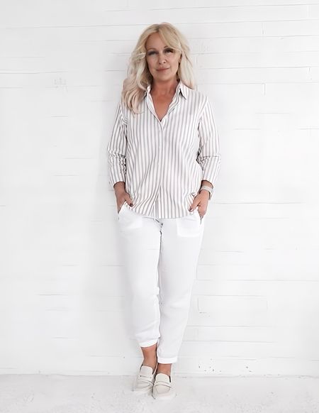 Neutral outfit, coastal casual outfit for women over 40, over 50, over 60, over 70

#LTKstyletip #LTKover40 #LTKSeasonal