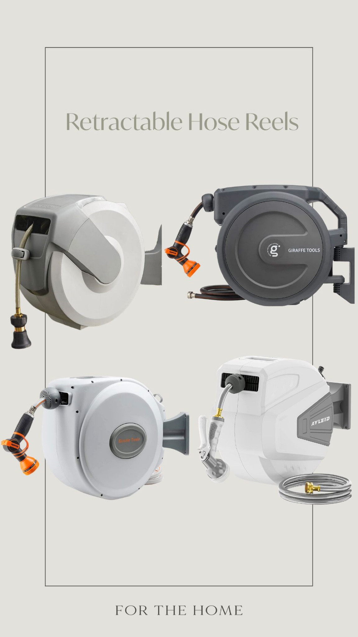 Retractable hose reel options!