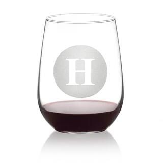 Hortense B. Hewitt Co. Circle Monogram Stemless Wine Glass | Alphabet H | 17 oz | Michaels® | Michaels Stores
