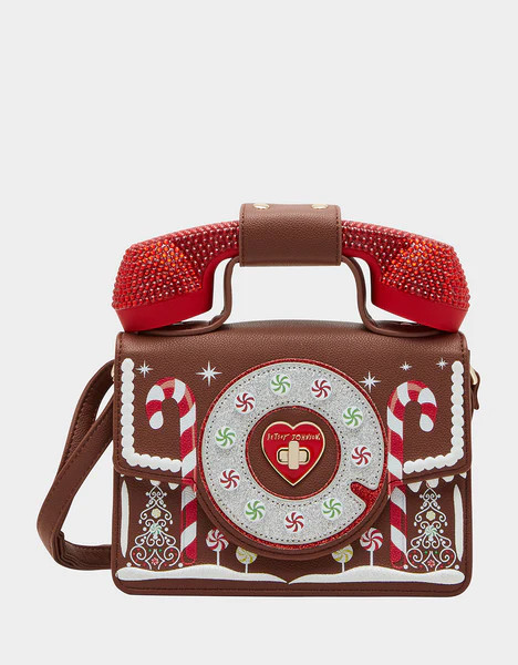 KITSCH GINGERBREAD PHONE BAG BROWN | Betsey Johnson