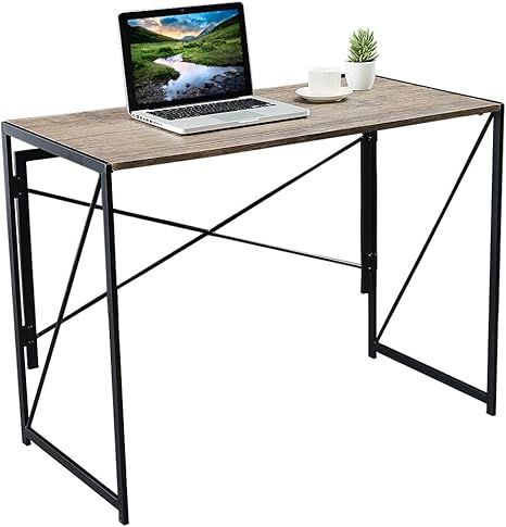Modern Writing Computer Desk Simple Study Desk for Home Office Folding Laptop Table Computer Desk... | Amazon (US)