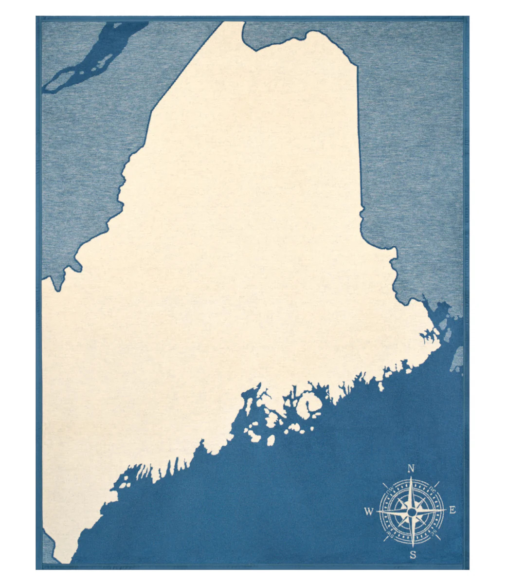 Maine Map Throw Blanket | ChappyWrap | ChappyWrap