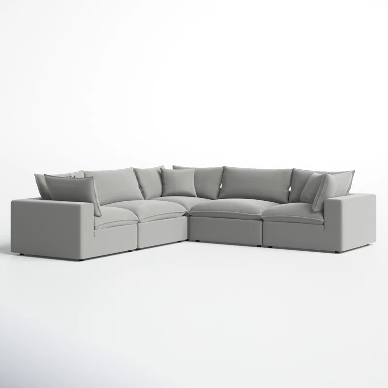 Ellaria 5 - Piece Modular Upholstered Reversible L-Sectional | Wayfair North America