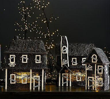 Lit Rattan Haunted House | Pottery Barn (US)