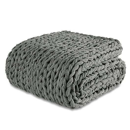 Laura Hill Chunky Knit Throw Blanket | Bed Bath & Beyond | Bed Bath & Beyond