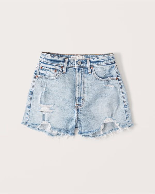 Curve Love High Rise Mom Shorts | Abercrombie & Fitch (US)