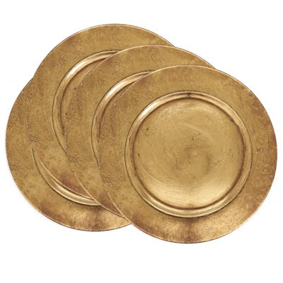 Copper Antique Elegant & Sturdy Charger Plates 13" Round, Set Of 4 | Wayfair North America