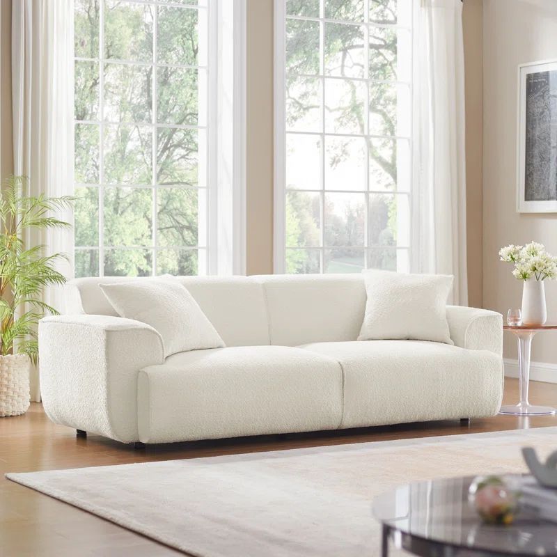 Minimore Modern Style Sofa 91" Round Arm Sofa | Wayfair North America