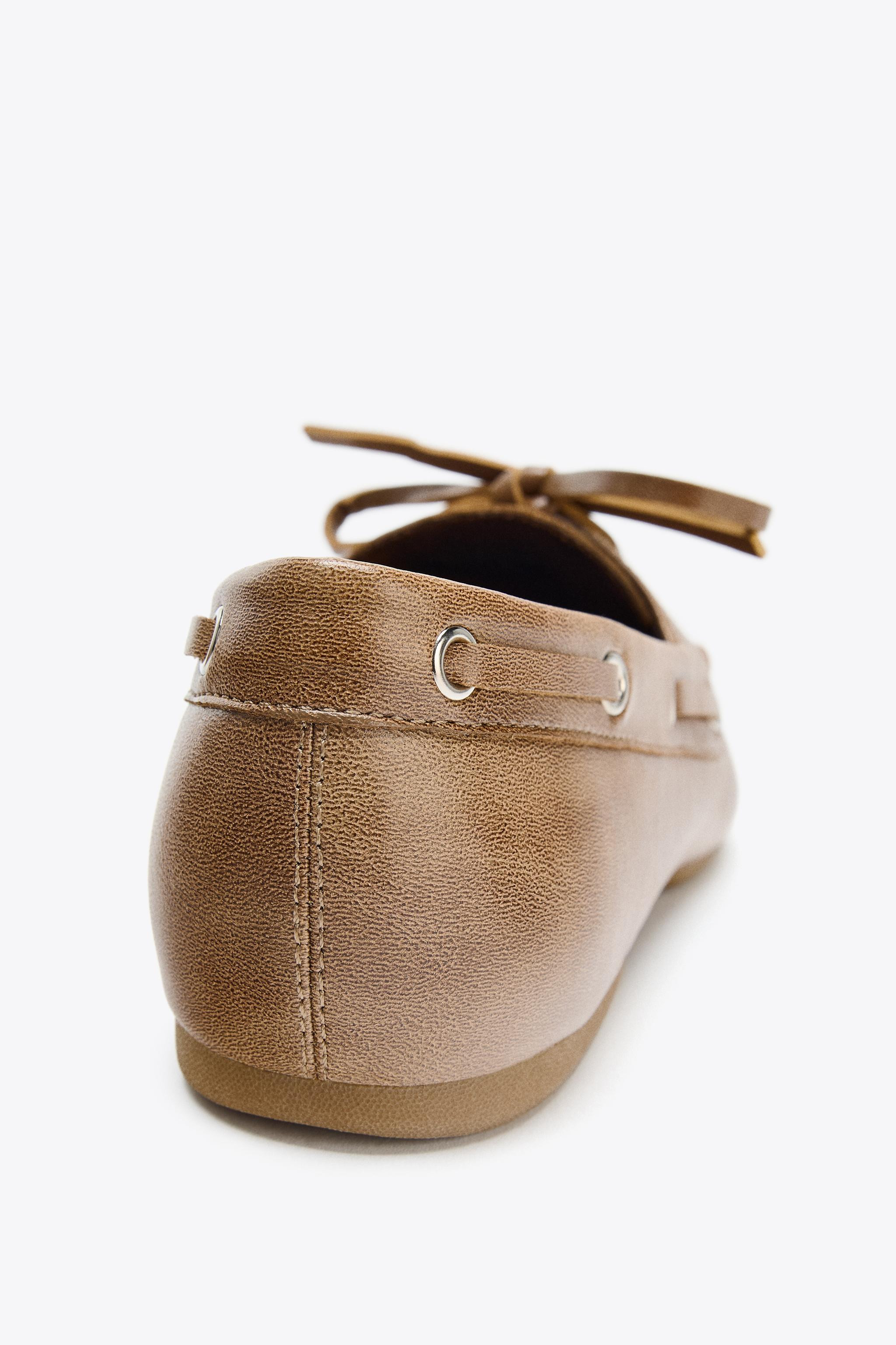 LACE-UP FLAT SHOES | Zara UK
