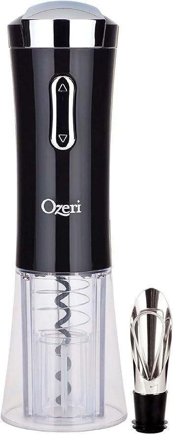 Ozeri Nouveaux II Electric Wine Opener in Black, with Foil Cutter, Wine Pourer and Stopper | Amazon (US)