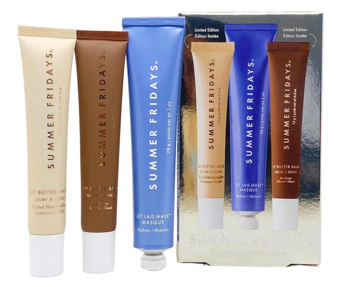 INCREDIBLE beauty deal alert!! The amazing Summer Fridays Jet Set is on big drop at Amazon today!!

This set has been so popular, and includes Toasted Marshmallow and Hot Cocoa Lip Butter Balms that are simply the best (my favorite clean lip formula!), as well as a super moisturizing Jet Lag Facial Mask. Fantastic value for the price - one lip balm normally retails for $24 alone!

#LTKselfcare #LTKSaleAlert #LTKBeauty