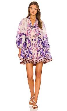 Zimmermann Billow Mini Dress in Purple Palm from Revolve.com | Revolve Clothing (Global)