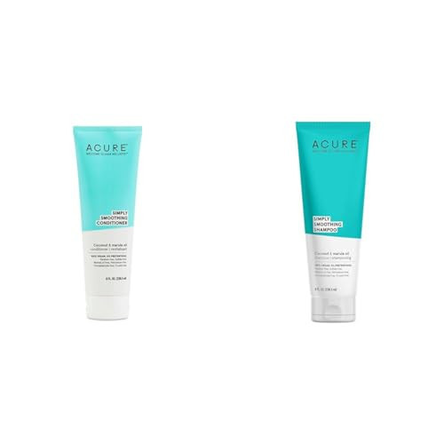 Acure Smoothing Conditioner & Shampoo Bundle - Coconut Water & Marula Oil | 100% Vegan | 8 Fl Oz Each | Amazon (US)
