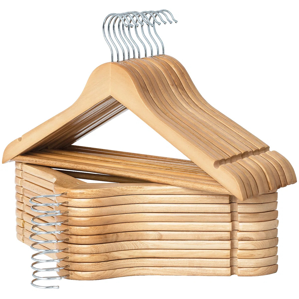 StorageWorks Wooden Coat Hanger, Wood Clothes Hangers,  Wood Hangers for Coats, Shirts, Jackets, ... | Wayfair North America