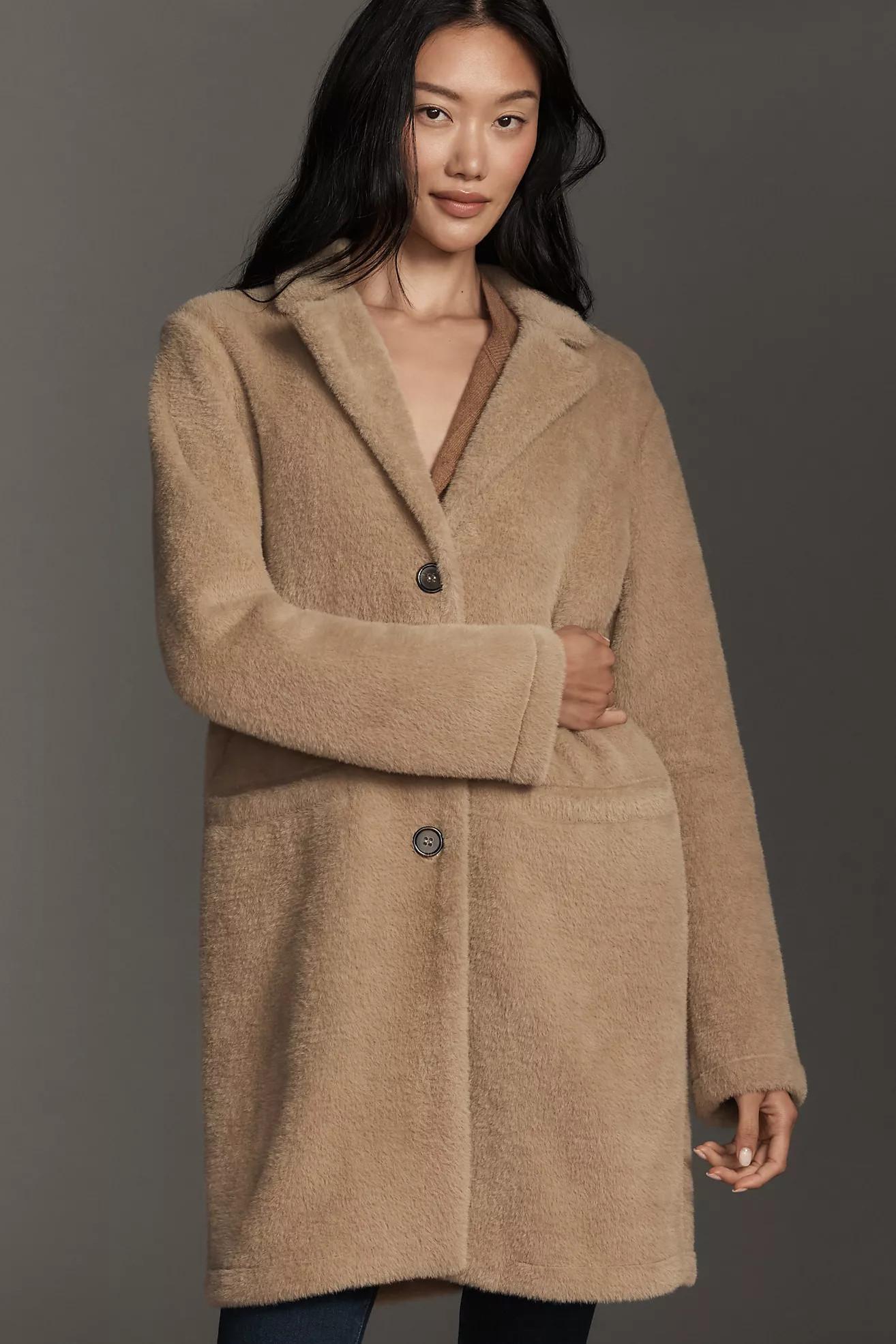 Sanctuary Hometown Fuzzy Knit Coat | Anthropologie (US)