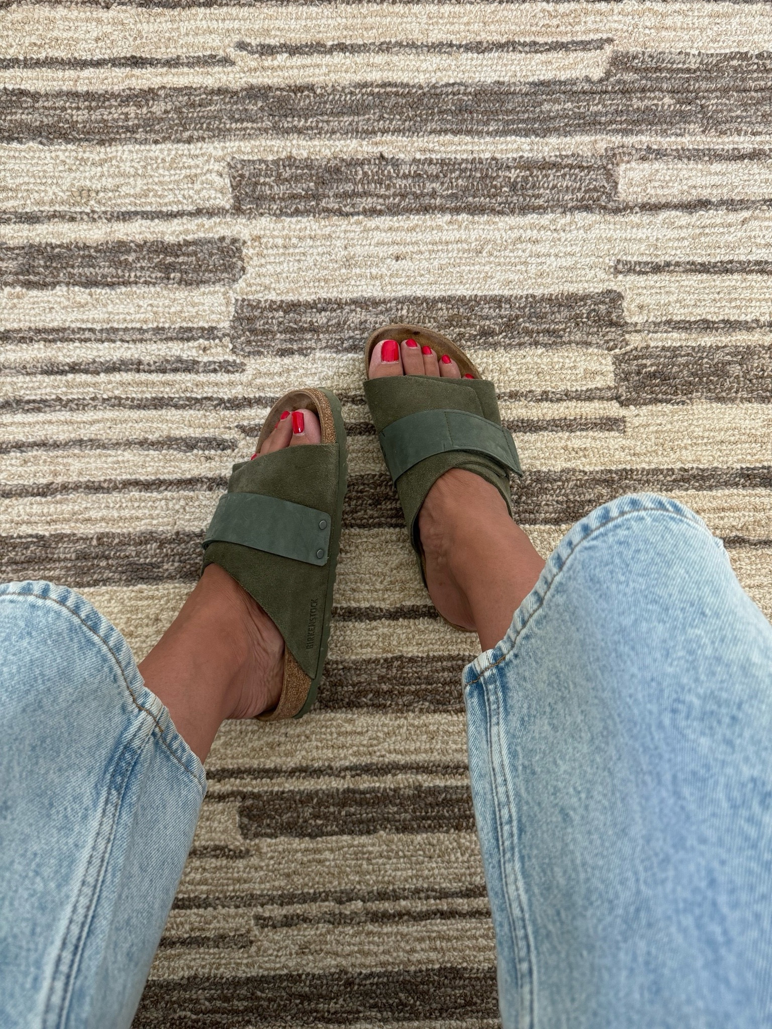 This color is no longer available but found them in a faded lime color and they are on sale! So comfortable and fit tts. Jeans also fit tts (I’m a size 10 and did size 30)  

#LTKShoeCrush #LTKMidsize #LTKSaleAlert