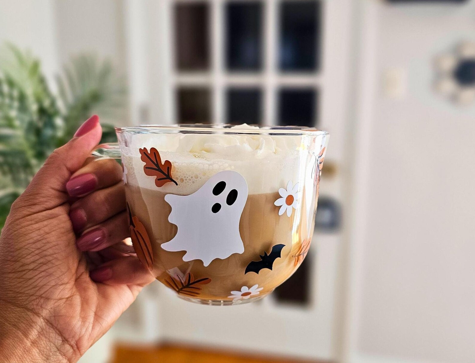 Halloween/fall Ghost and Pumpkin Coffee Mug 18 Oz Coffee Mug - Etsy | Etsy (US)