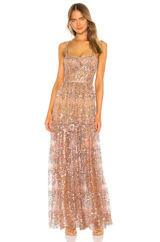 Bronx and Banco Runway Midnight Gown in Gold from Revolve.com | Revolve Clothing (Global)
