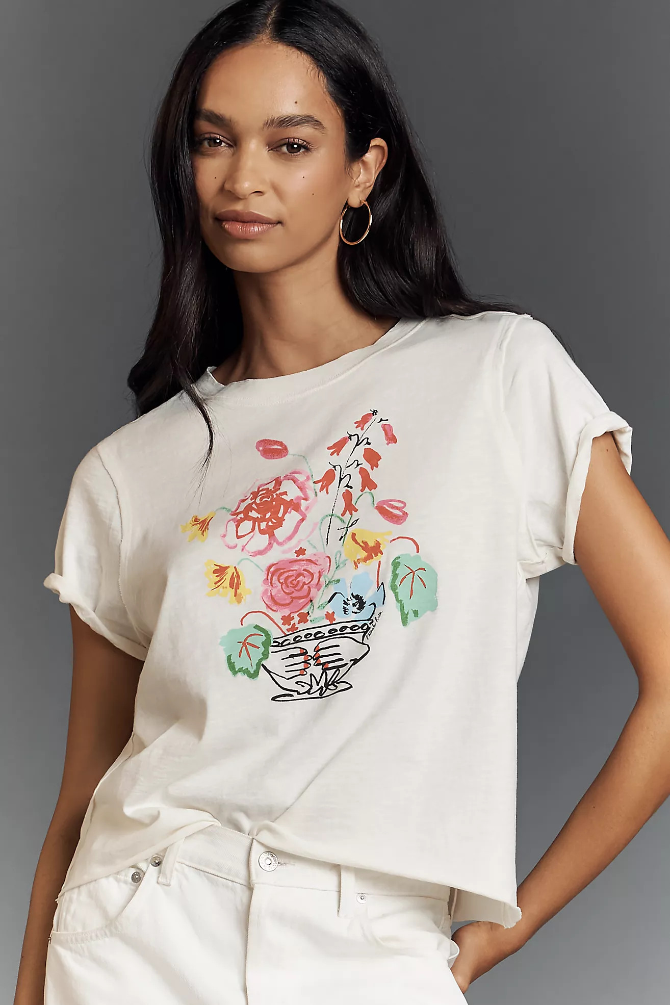 Phthalo Ruth x Anthropologie Floral Graphic Tee | Anthropologie (US)