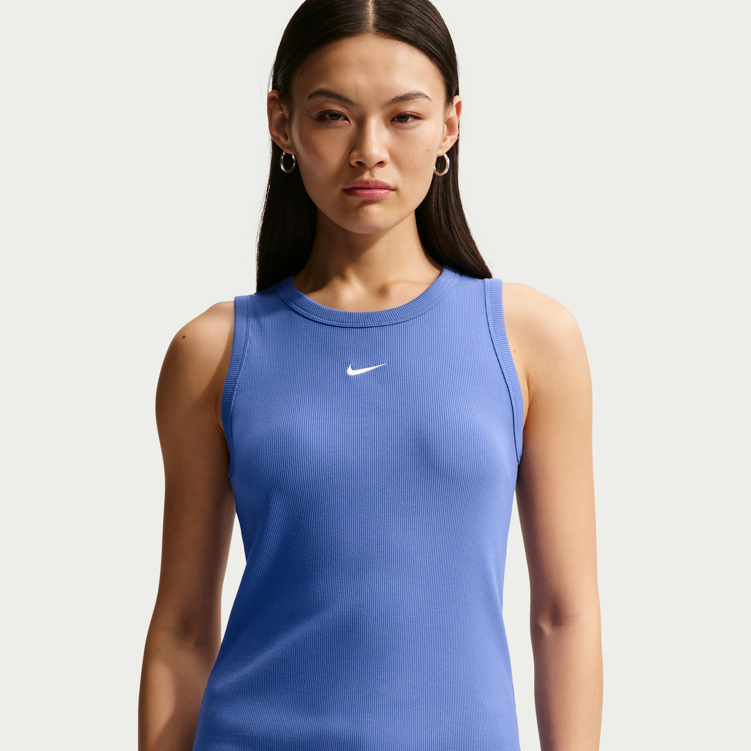 Women's Nike Sportswear Tight Ribbed Tank Top in Blue | IH7956-485 | Nike (US)
