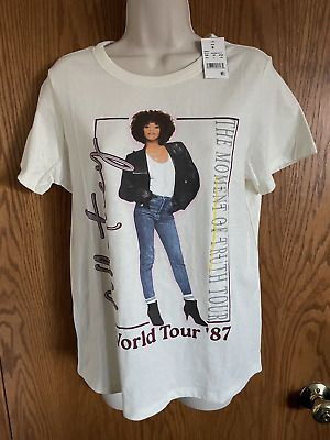 Whitney Houston 1987 World Tour Concert T Shirt Women's Sz Sm. Made in 2022 NWT  | eBay | eBay US