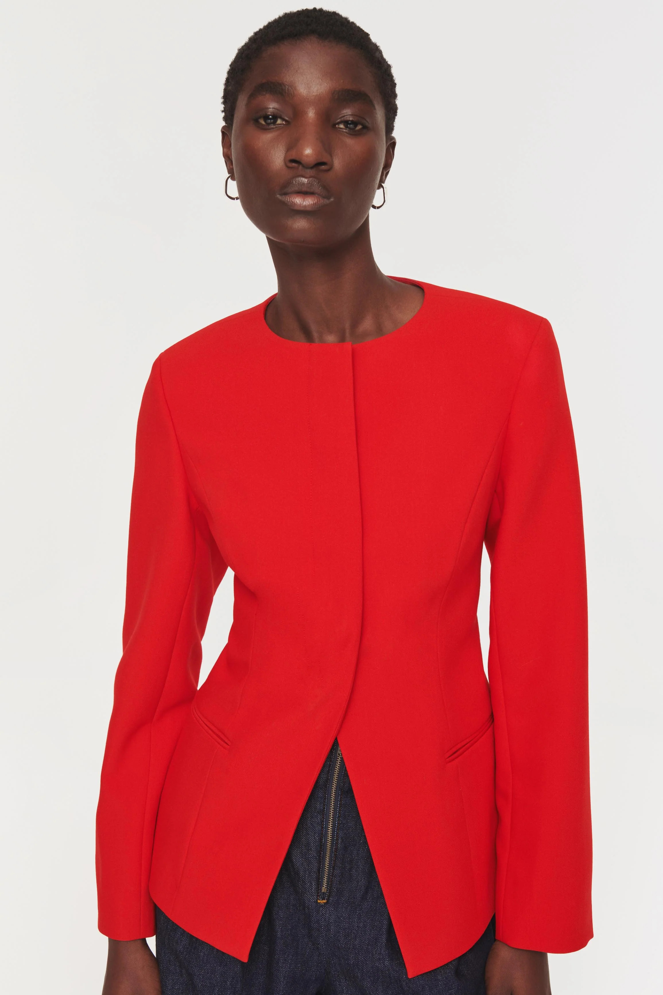 Daphne | Waisted Blazer in Red | ALIGNE | Aligne UK