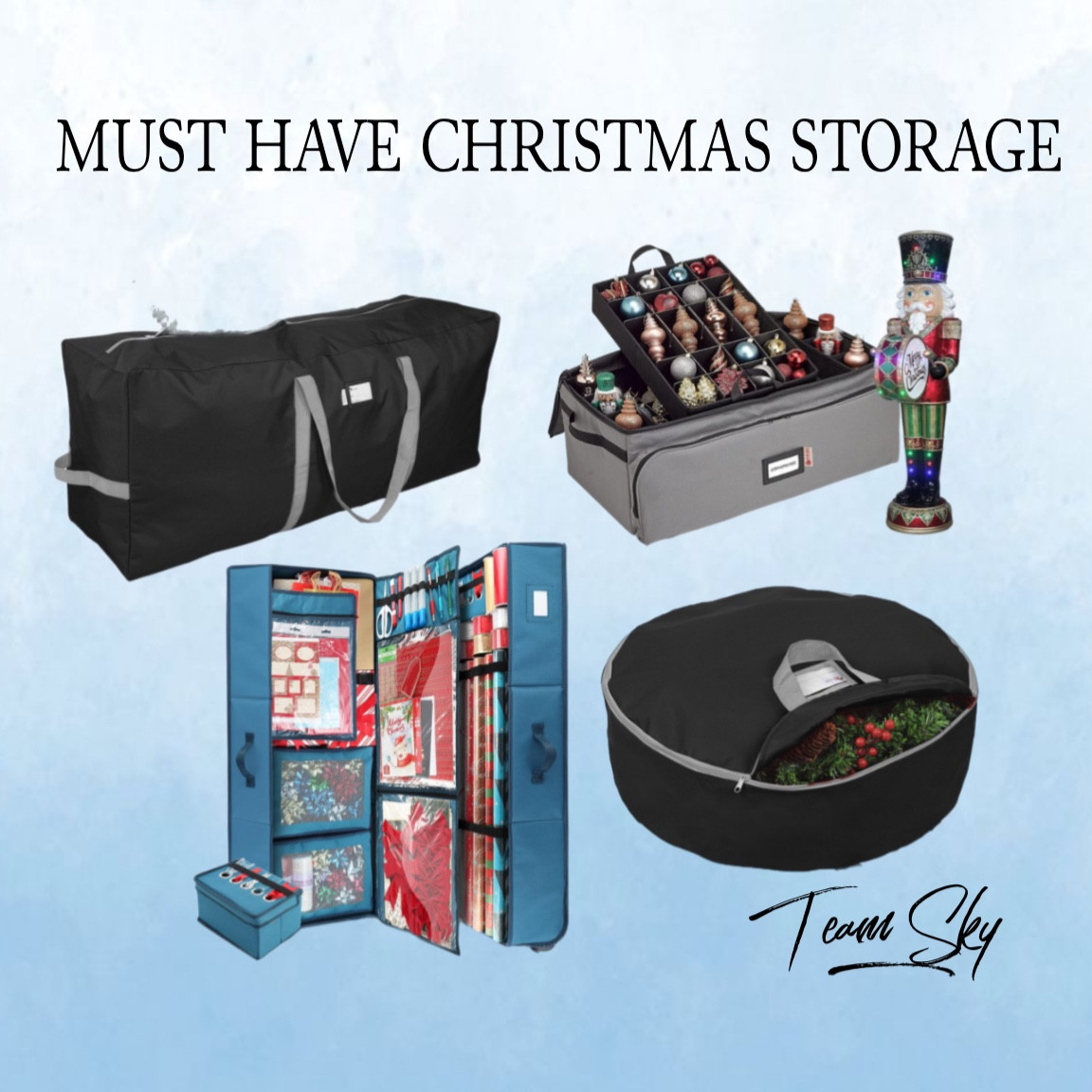 •my MUST HAVES for Christmas Storage 🎄🩵•


blue Christmas, wrapping paper, Christmas storage, Christmas tree, wreaths, Christmas wreaths, ornament storage, wrapping station, organized home, organizing 

#LTKGiftGuide #LTKHoliday #LTKhome