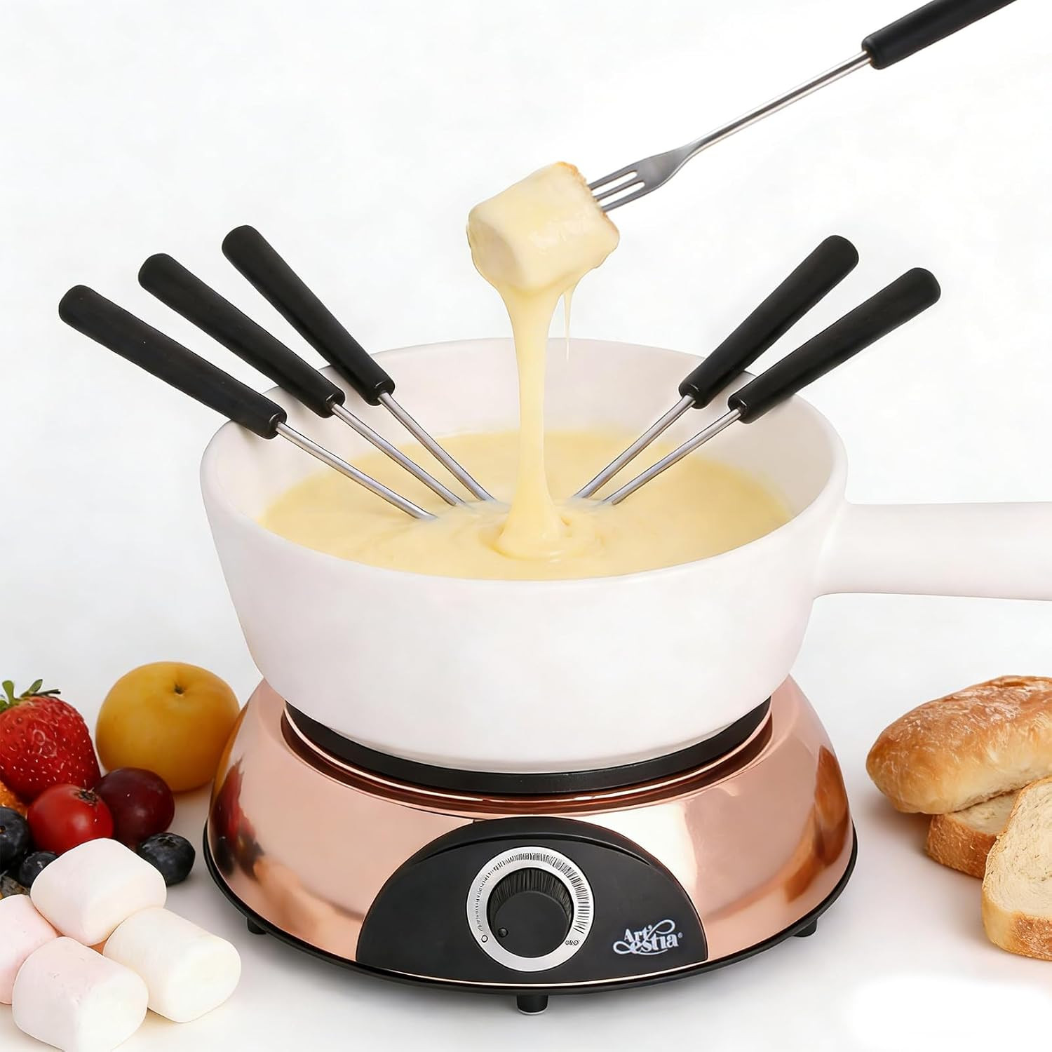 Artestia Electric Dip Warmer & Fondue Pot with Adjustable Temperature – Multi-Purpose Cheese Di... | Amazon (US)