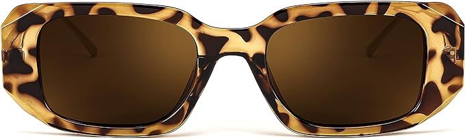 FEISEDY Retro Rectangle Sunglasses for Women Trendy Small Square Sunglasses 90s Vintage Shades B2... | Amazon (US)