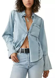 Mackenzie Button Down Denim Shirt | Belk