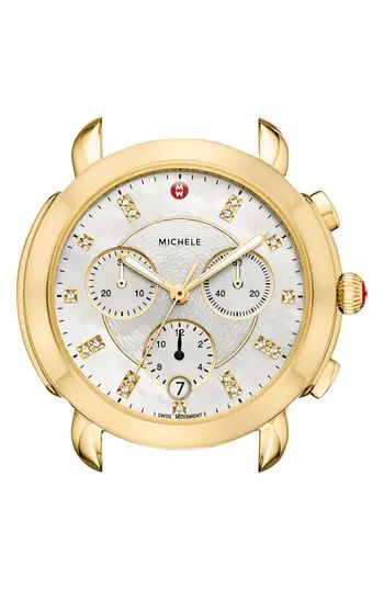 Women's Michele Sidney Chronograph Diamond Watch Head, 38Mm | Nordstrom