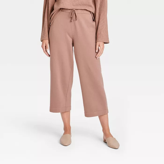 Women's High-Rise Cropped Wide Leg Sweatpants - A New Day™ | Target