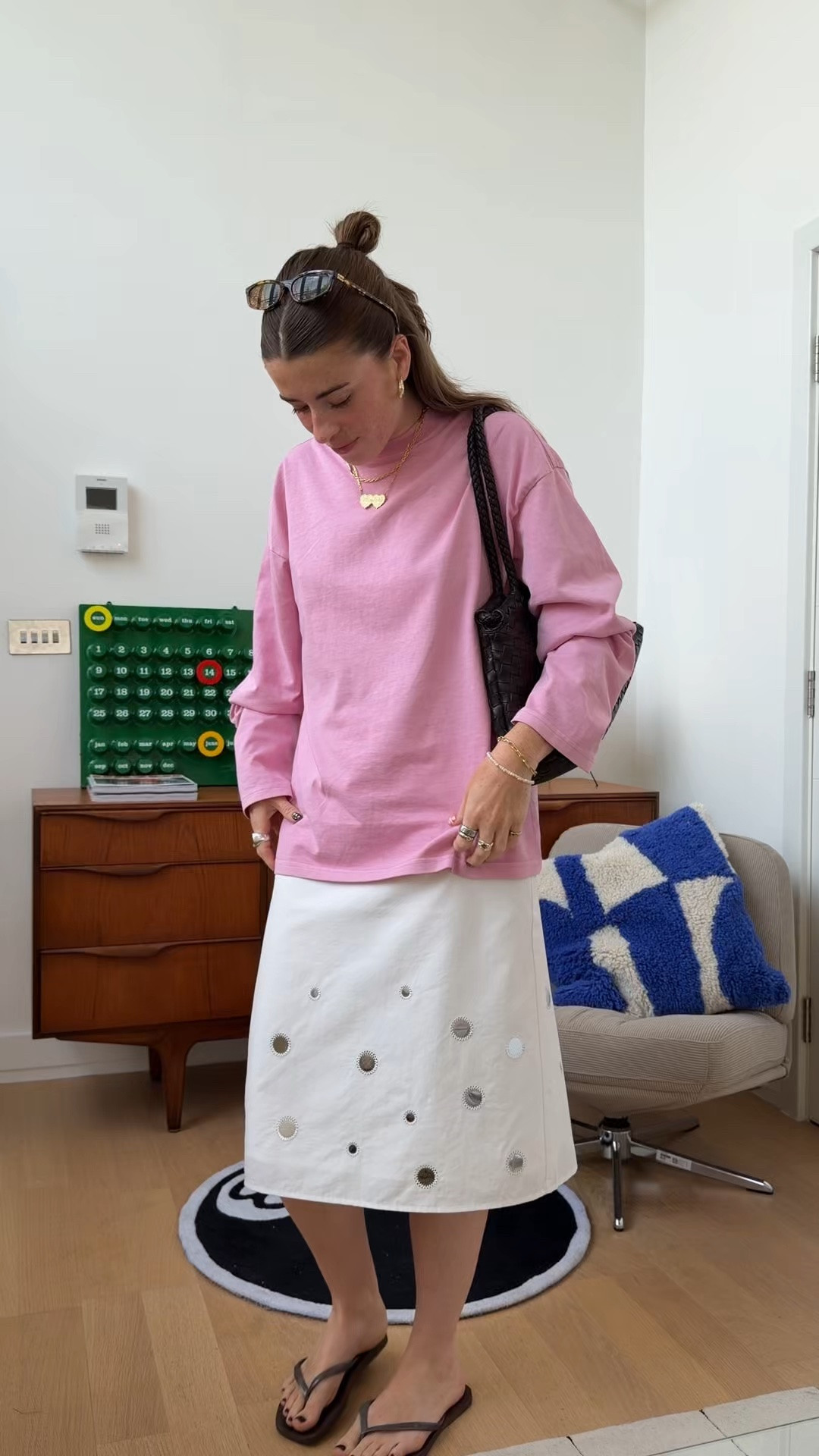 Summer outfit, white skirt, pink T-shirt, brown Havaianas m, brown bag

#LTKsummer #LTKeurope #LTKstyletip