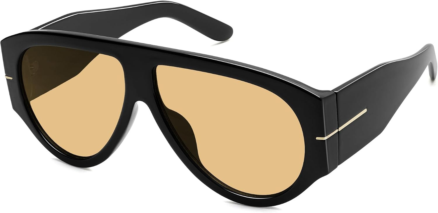 Oversized Retro Aviator Sunglasses Womens Mens AR82227 | Amazon (US)