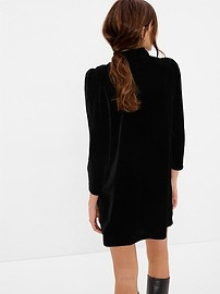 Puff Sleeve Mockneck Velvet Mini Dress | Gap (US)