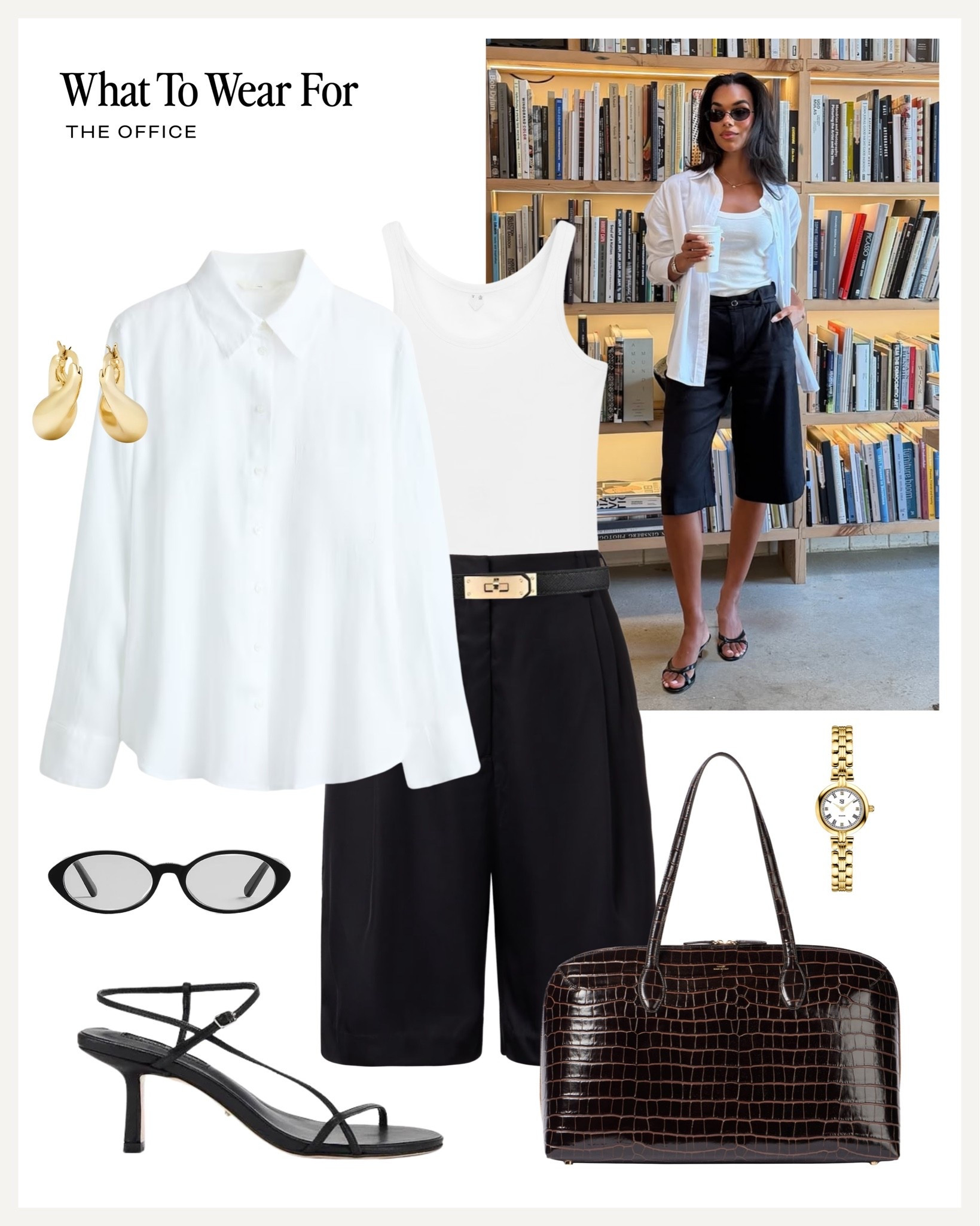 The office 💻 

Summer workwear, black shorts, linen shirt, effortless style

#LTKsummer #LTKworkwear